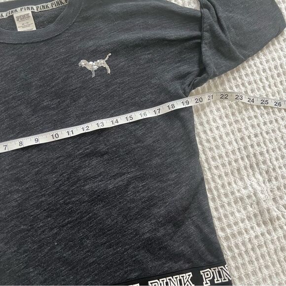 Vintage 90's Pink Victoria’s Secret Campus Bling Long Sleeve Cotton Blend Top - Picture 14 of 16